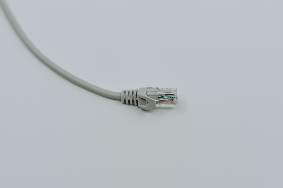 Сетевой кабель Ethernet крупным планом