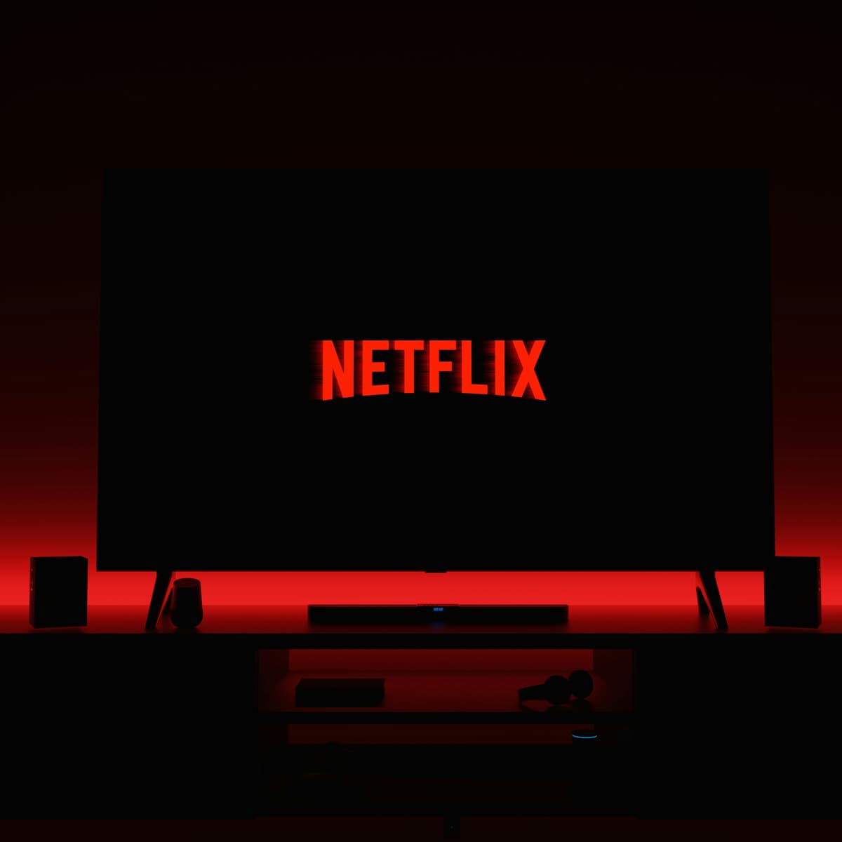Телевизор с логотипом Netflix на экране